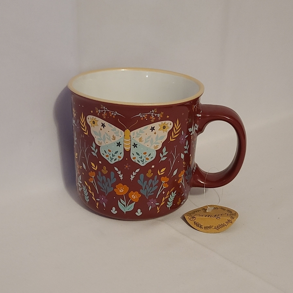 Butterfly/Moth Wildflower Mug New Without Tags - Picture 2 of 8